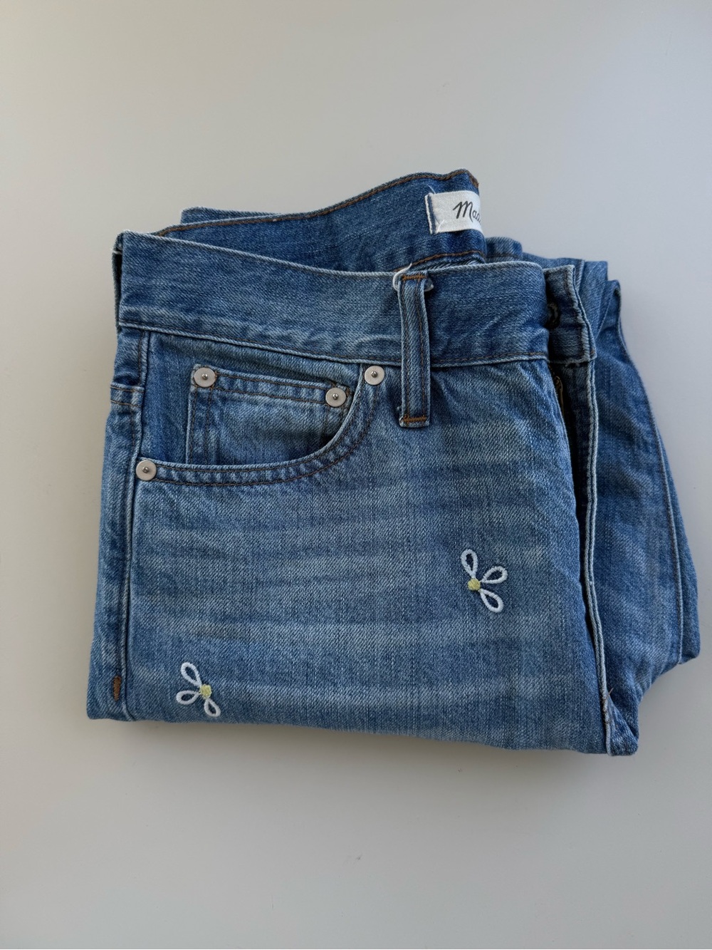 Madewell Daisy Embroidered Perfect Summer Jeans 27 - Picture 13 of 14